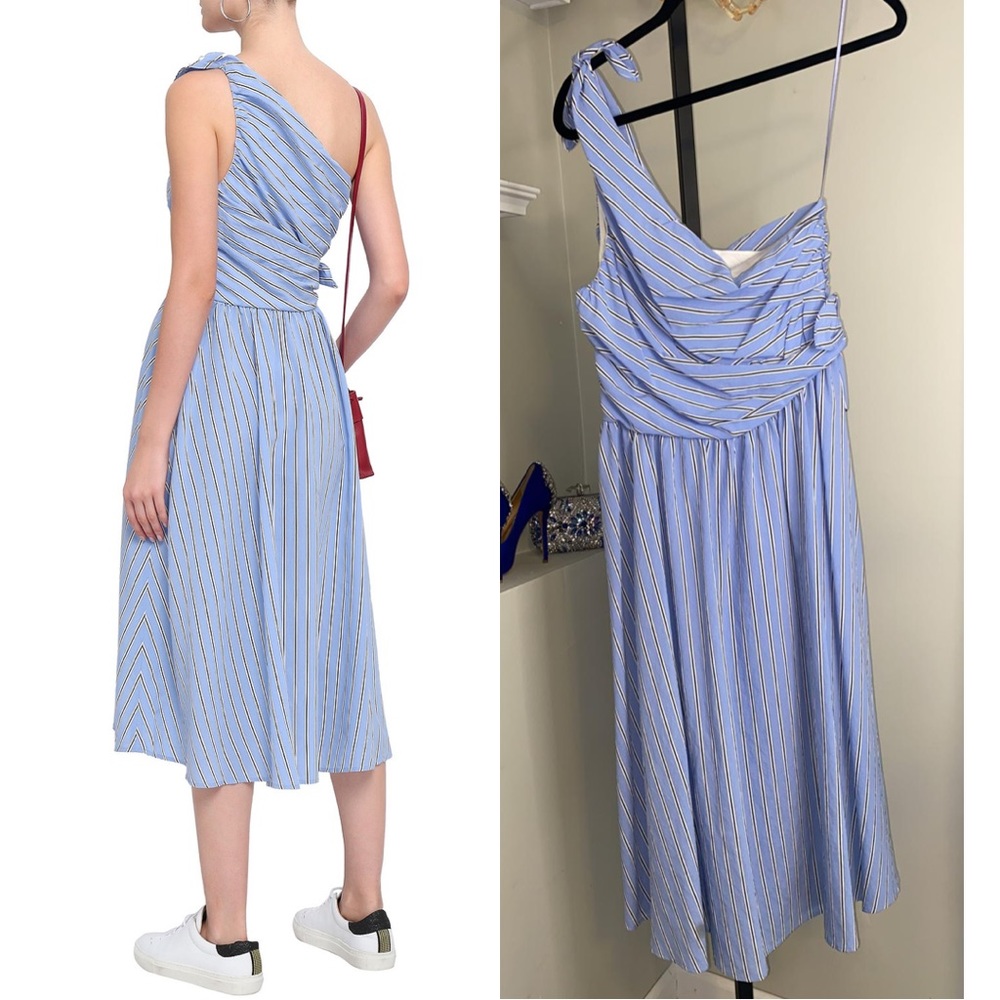 Shoulder Light Blue Cabrera Striped Poplin - Picture 2 of 15